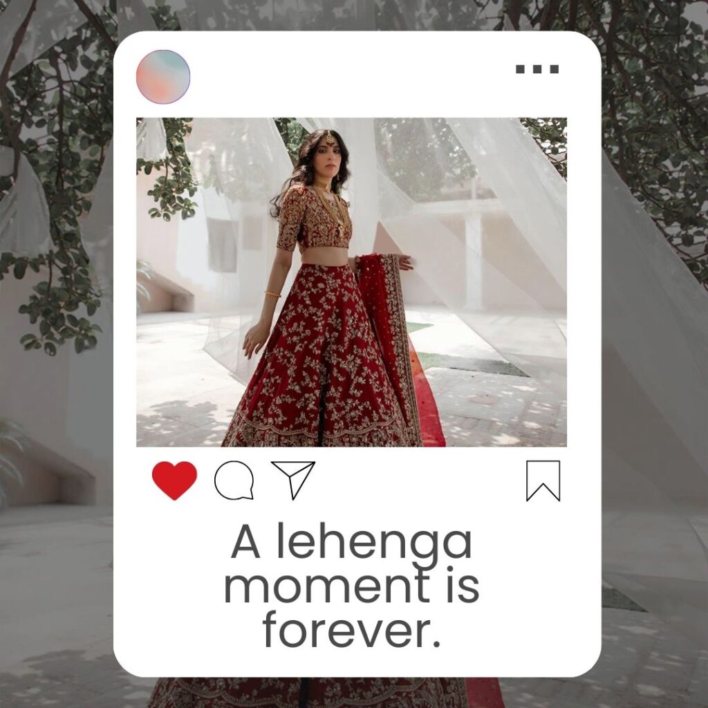 Lehenga Captions for Instagram