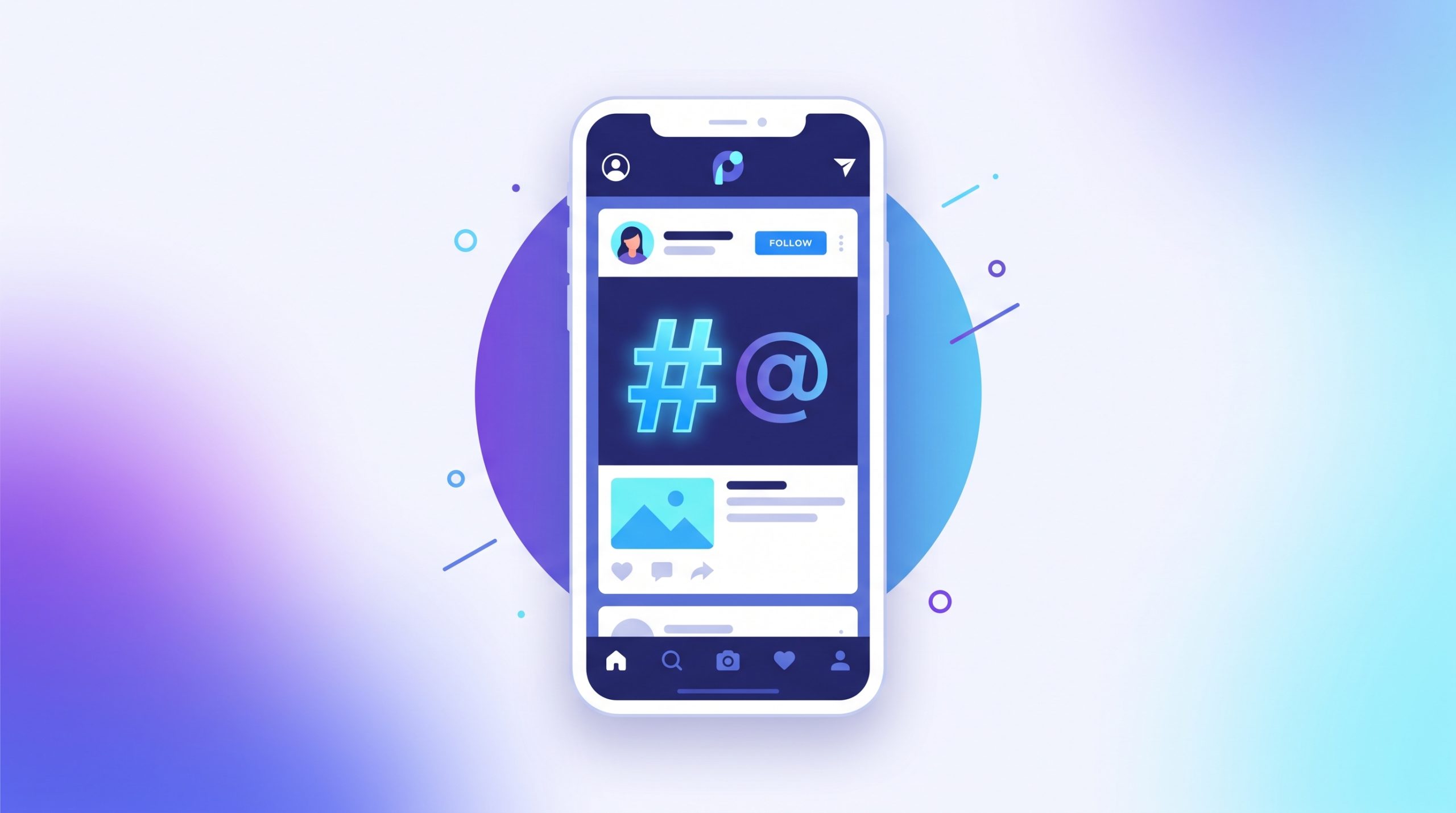social media username hashtag format spaces