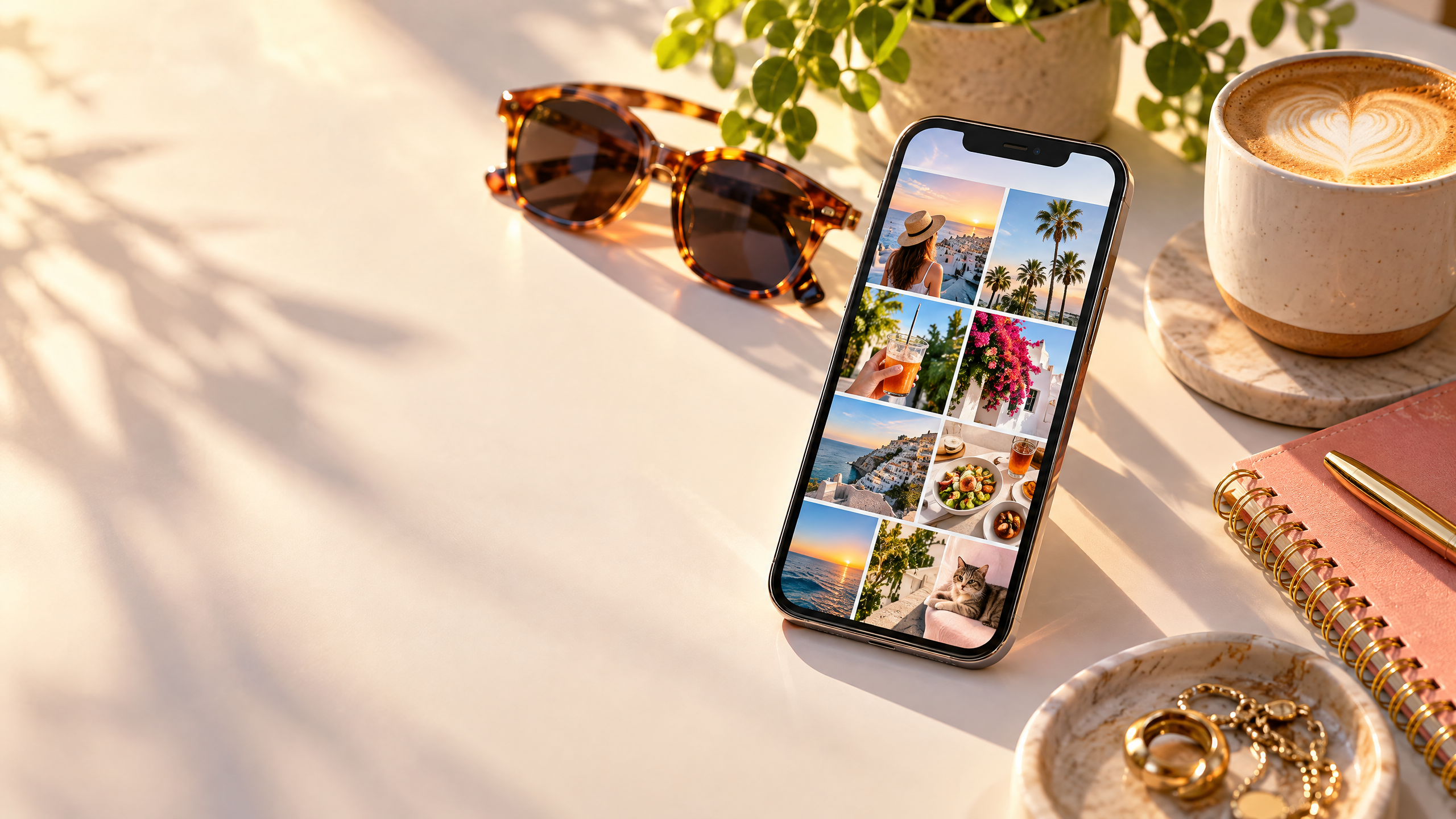 Hotpost captions and social media ideas on a smartphone